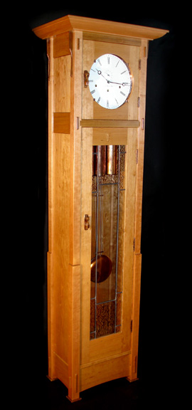 Lynn's Grandfather clock in cherry, copper